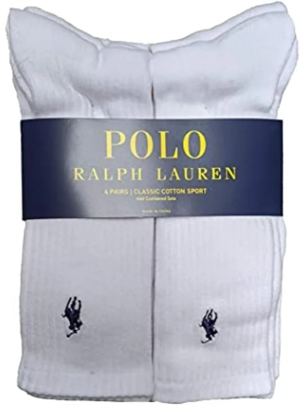Polo by Ralph Lauren 6pk white socks.NWT